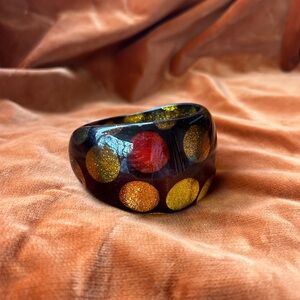 Y2K Sparkly Polka Dot Acrylic Bangle Bracelet